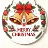 Decorações de rodelas de madeira de Natal transfronteiriças com grafite, Enfeites de parede e porta de Natal para casa, Decorações de árvore de Natal de madeira