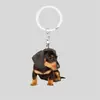 Chaveiro plano 2D pingente de mochila de férias cachorro de desenho animado criativo acrílico pequeno presente para eventos transfronteiriços