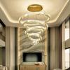 Luz Luxo Criativo Sala de Jantar Lustre de Cristal Pós-moderno Simples High-end Villa Pick Hollow Apartamento Duplex