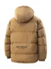 Nueva Chaqueta Gruesa de Algodón para Hombre Otoño e Invierno, Moderna Versátil con Capucha Holgada Estilo Americano Cálido Abrigo de Algodón
