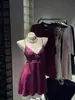 Camisola Sexy de Verão para Mulheres com Sutiã Embutido Alças Finas Vestido de Dormir 2026 Novo Renda Seda Gelada Conjunto de Roupa de Casa de Alta Qualidade