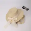 Sombrero de Paja de Copa Plana para Mujer Sombrero de Paja Francés 2025 Nuevo Verano Sombrero de Sol de Ala Ancha Sombrero de Sol para Vacaciones en la Costa