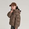 Chaqueta de plumón Pudding Haru para niña, abrigo de invierno 2024, nueva chaqueta de plumón holgada con capucha Treasure para mujer, corta