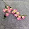 Campana de Viento Simulada de 2 Púas Flor Falsa Trompeta Paisajismo de Jardín y Bosque Accesorios para Disparos de Exhibición en Centro Comercial Flores Falsas