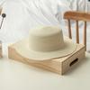Sombrero de paja de ala plana para hombre y mujer al por mayor de fábrica, sombrero de sol hecho a mano DIY, sombrero de sol protector solar de una generación de cabello