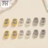 Pulsera Chapada en Cobre Oro Verdadero 18K Hebilla de Cerdo Ocho Caracteres Ajustable Doble Agujero Perla de Silicona Accesorios para Joyería DIY Venta al por Mayor