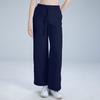 Pantalones Deportivos Largos Casuales de Pierna Ancha Rectos Holgados para Mujer, Cintura Elástica con Cordón, Color Sólido, para Fitness, Correr, Exteriores