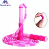 Cuerda para saltar de sección de bambú colorida para adultos y niños, cuerda ajustable, patrón, cuentas suaves, sección de bambú, anti-enrollado, ejercicio para quemar grasa, sin nudos