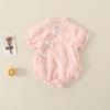 Cheongsam Antiguo de Bebé Abrigo Ropa para Pedos Verano Delgado Ropa de Verano para Niñas y Bebés Sombrero-Camisa de Luna Llena Ropa para Gatear