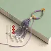 Pingente de Bolsa Chaveiro Borla DIY Destacável Estilo Antigo Multicolor Translúcido Brocado Song Contas Pulseira de Borla