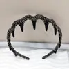 Grampo de cabelo de alta qualidade, elegante, estilo coreano, totalmente cravejado de diamantes para mulheres, acessório de cabelo de luxo com dentes para penteados presos