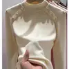 Camiseta interior térmica DeRong de cuello medio alto para mujer, 260g, nueva para otoño e invierno, ajustada, elegante, versátil, camiseta interior para mujer