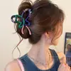 Presilha de cabelo flor de acetato simples e elegante para mulheres, novo modelo 2026, presilha para a parte de trás da cabeça, grampo para meio rabo de cavalo, presilha de tubarão