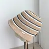 Novo Chapéu de Pescador de Tricô Listrado para Mulheres, Estilo Japonês, Moderno e Versátil, Faz o Rosto Parecer Menor, com Fenda na Parte de Trás, Chapéu Bucket