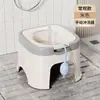 Tina de Baño de Asiento para Hombres y Mujeres, Uso en Casa para Mujeres Embarazadas, Hemorroides, con Taburete para Lavar las Nalgas, Baño Medicinal con Permanganato de Potasio, No Necesita Ponerse en Cuclillas