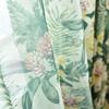 Cortina de estilo campestre americano con estampado de selva tropical, cortina nórdica con sombreado de plantas verdes para dormitorio y sala de estar
