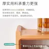 Estante de doble capa de madera para tazas de escritorio, estante de almacenamiento para botellas de condimentos, suministros de cocina para el hogar, estante decorativo para juegos de té, estante de madera maciza