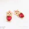2021 nuevo aleación gota de aceite diamante Tigre accesorios diy rojo zodiaco Tigre collar pulsera accesorios para tocado lote