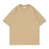 Camiseta pesada 230g 2 hip hop gola pequena ombro solto gola redonda manga curta moda roupas de classe logo