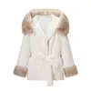 Novedades Invierno 2025 Moda Callejera Casual Europea y Americana para Mujer Chaqueta Acolchada con Forro de Piel W091 2998