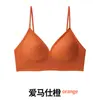 6322 Lencería Original Sexy con Brillo Fino Grande en Forma de U para Mujer, Sujetador Push-Up sin Costuras Espalda Descubierta con Tirante Fino al Cuello