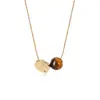 Otoño e Invierno Nuevo Collar Maillard Colgante Geométrico Ojo de Tigre Cadena de Lana para Mujer Cadena de Collar de Alta Calidad Cadena para Clavícula