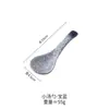 Colher de Sopa Grande Estilo Japonês para Uso Doméstico, Colher Grande de Cerâmica Simples com Cabo Longo para Servir Sopa, Pegar Mingau e como Colher de Mesa de Hotel