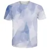Venda Quente de Verão Camiseta Casual Masculina de Manga Curta com Estampa Digital 3D Imitação de Diamante Efeito Estéreo Deslumbrante Novo Estilo 2026