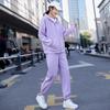 Conjunto Estilo Leche Otoño e Invierno Engrosado Casual Deportivo 2026 Nuevo Pantalones Casuales para Mujer Chaqueta Holgada Estilo Perezoso
