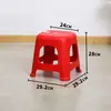 Taburete de Plástico para el Hogar Apilable Engrosado Banco Simple Moderno Restaurante Mesa de Comedor Taburete Silla Larga para Sentarse