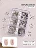 Estilo de Chica Hot Europea y Americana Joyería para Uñas con Remaches Metálicos Estilo Popular de Celebridad de Internet Cono Sólido Semisemicircular Accesorios de Diamantes para Uñas DIY