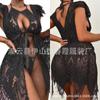Transfronterizo Amazon Europeo y Americano Popular Encaje Calado Lencería Sexy Traje Sexy de Tres Piezas Tentación Sexy para Mujeres