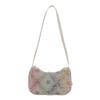 2025 Design de Moda Ocidental Casual Estiloso Degradê Estrela Jeans Corrente Transversal Ombro Pequena Quadrada Bolsa Feminina