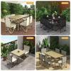 Mesa Plegable Set de Mesa y Sillas para Exteriores Mesa Engrosada Silla Resistente Portátil Camping Barbacoa Picnic Puesto Parque