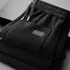 Pantalones casuales rectos holgados de pana para otoño e invierno para hombre, pantalones deportivos versátiles para exteriores con forro polar, talla grande, pantalones casuales para hombre