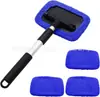 Herramienta de Limpieza de Parabrisas Kit de Limpieza de Ventanas Interiores de Coche con Mango Extensible y Almohadilla de Microfibra Transfronterizo