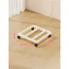 Bandeja Móvel para Vaso de Flores com Base de Rodízio Chassi Almofada Roda Universal Dreno de Água Retangular Vaso de Metal Roda