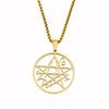 Collar Casual de Acero Inoxidable de Venta Caliente Transfronteriza Europea y Americana Satanás Muerte Economía Personalizado Versátil Acero de Titanio Colgante de Pareja