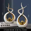 Adornos modernos de cerámica de lujo ligero para sala de estar, recibidor, mueble de TV, escritorio de oficina creativo, mueble de vino, decoraciones para inauguración de casa