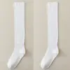 Calcetines JK Delgados de Primavera y Verano para Mujer, Calcetines Adelgazantes para Pantorrilla de Color Sólido, Calcetines Japoneses Dulces Transpirables Sexys por Encima de la Rodilla