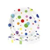 Nuevos suministros para fiesta temática de cumpleaños de lunares de colores vajilla decoración de pastel platos de papel vasos de papel servilletas de papel juego de decoración