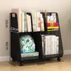 Estantería rodante con ruedas para almacenar libros, adecuada para estudiantes, uso doméstico y como estantería pequeña o estante de almacenamiento de pie junto a un escritorio