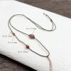 Colgante Rojo del Sur Natural Cuerda DIY Hecho a Mano Cuerda Colgante de Jade Hetian Nuevo Estilo Étnico Collar Lanyard Ajustable
