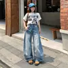 Pantalones de guadaña de nuevo estilo con un ambiente americano de alta gama, geniales, marca moderna unisex, jeans de guadaña casual de corte holgado
