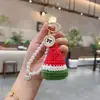 Nova Chaveiro de Girassol Fofo para Carro Feito à Mão de Lã DIY Pingente de Hambúrguer Moda Criativa Pingente de Bolsa