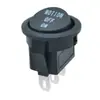 Interruptor de balancín KCD11 certificado americano ETL de tres pines y tres velocidades, interruptor pequeño redondo superior negro de 16 mm