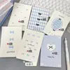 Bolsa Azul Ins Coreana com Laço para Bloco de Notas A7 Presente Especial para Estudante Caderno de Bolso Caderno de Bolso