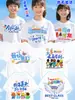 Camiseta Uniforme de Graduación de Algodón Puro con Logo Personalizado, Polo de Manga Corta con Cuello Redondo, Ropa de Trabajo Bordada Hecha a Medida para Niños y Niñas de Secundaria
