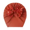 Ins Temporada Europea y Americana Hilo Nuevo Adorno para la Cabeza de Bebé Gorro con Lazo para Niños Gorro Baotou Gorro de Bebé India