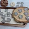 Calcedonia blanca natural caja mágica accesorios diy joyería